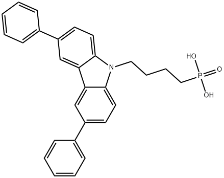 (4-(3,6- diphenyl-9H- carbazol-9- yl)butyl)phos phonic Structure