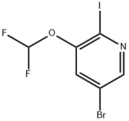 5-bromo-3-(difluoromethoxy)-2-iodopyridine 구조식 이미지