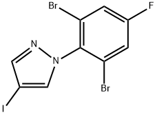 1-(2,6-Dibromo-4-fluorophenyl)-4-iodo-1H-pyrazole Structure