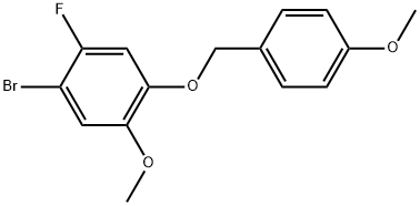 1-Bromo-2-fluoro-5-methoxy-4-[(4-methoxyphenyl)methoxy]benzene Structure