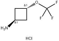 trans-3-Trifluoromethoxy-cyclobutylamine hydrochloride Structure