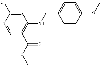 6-Chloro-4-(4-methoxy-benzylamino)-pyridazine-3-carboxylic acid methyl ester Structure