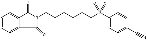 4-[6-(1,3-Dioxo-1,3-dihydro-isoindol-2-yl)-hexane-1-sulfonyl]-benzonitrile Structure