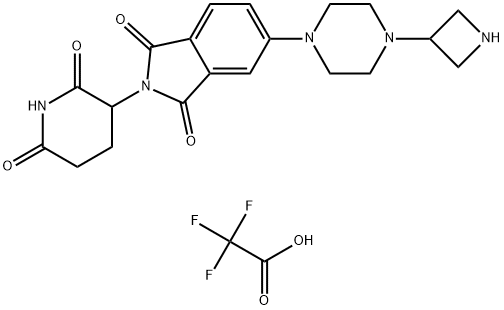 2,2,2-trifluoroacetaldehyde--5-(4-(azetidin-3-yl)piperazin-1-yl)-2-(2,6-dioxopiperidin-3-yl)isoindoline-1,3-dione (1/1) TFA Structure