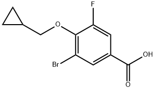 3-Bromo-4-(cyclopropylmethoxy)-5-fluorobenzoic acid Structure