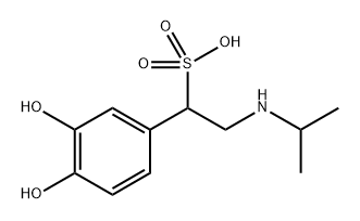 Benzenemethanesulfonic acid, 3,4-dihydroxy-α-[[(1-methylethyl)amino]methyl]- Structure