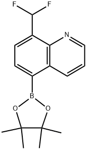 8-(Difluoromethyl)-5-(4,4,5,5-tetramethyl-1,3,2-dioxaborolan-2-yl)quinoline Structure