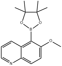 6-Methoxy-5-(4,4,5,5-tetramethyl-1,3,2-dioxaborolan-2-yl)quinoline Structure