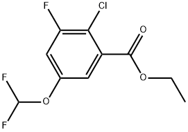 Ethyl 2-chloro-5-(difluoromethoxy)-3-fluorobenzoate Structure