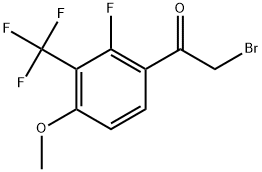 2-Bromo-1-[2-fluoro-4-methoxy-3-(trifluoromethyl)phenyl]ethanone Structure