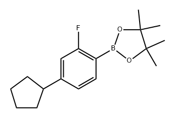 2-(4-cyclopentyl-2-fluorophenyl)-4,4,5,5-tetramethyl-1,3,2-dioxaborolane Structure