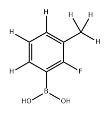 (2-fluoro-3-(methyl-d3)phenyl-4,5,6-d3)boronic acid 구조식 이미지