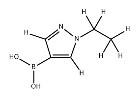 (1-(ethyl-d5)-1H-pyrazol-4-yl-3,5-d2)boronic acid Structure