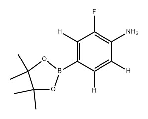 2-fluoro-4-(4,4,5,5-tetramethyl-1,3,2-dioxaborolan-2-yl)benzen-3,5,6-d3-amine Structure