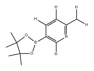 2-(methyl-d2)-5-(4,4,5,5-tetramethyl-1,3,2-dioxaborolan-2-yl)pyridine-3,4,6-d3 구조식 이미지