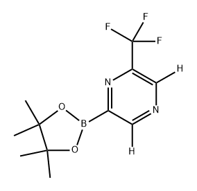 2-(4,4,5,5-tetramethyl-1,3,2-dioxaborolan-2-yl)-6-(trifluoromethyl)pyrazine-3,5-d2 구조식 이미지