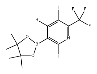 5-(4,4,5,5-tetramethyl-1,3,2-dioxaborolan-2-yl)-2-(trifluoromethyl)pyridine-3,4,6-d3 Structure