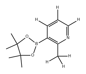 2-(methyl-d3)-3-(4,4,5,5-tetramethyl-1,3,2-dioxaborolan-2-yl)pyridine-4,5,6-d3 구조식 이미지