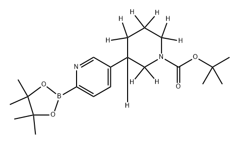 tert-butyl 3-(6-(4,4,5,5-tetramethyl-1,3,2-dioxaborolan-2-yl)pyridin-3-yl)piperidine-1-carboxylate-2,2,3,4,4,5,5,6,6-d9 Structure