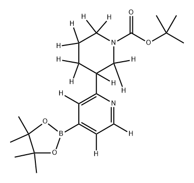 tert-butyl 3-(4-(4,4,5,5-tetramethyl-1,3,2-dioxaborolan-2-yl)pyridin-2-yl-3,5,6-d3)piperidine-1-carboxylate-2,2,3,4,4,5,5,6,6-d9 Structure