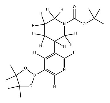 tert-butyl 3-(5-(4,4,5,5-tetramethyl-1,3,2-dioxaborolan-2-yl)pyridin-3-yl-2,4,6-d3)piperidine-1-carboxylate-2,2,3,4,4,5,5,6,6-d9 Structure