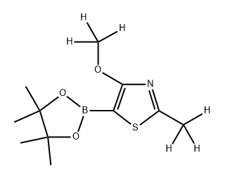 4-(methoxy-d3)-2-(methyl-d3)-5-(4,4,5,5-tetramethyl-1,3,2-dioxaborolan-2-yl)thiazole 구조식 이미지