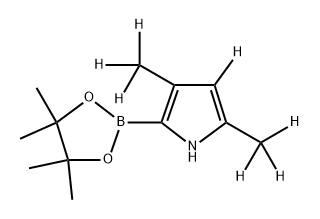 3,5-bis(methyl-d3)-2-(4,4,5,5-tetramethyl-1,3,2-dioxaborolan-2-yl)-1H-pyrrole-4-d Structure