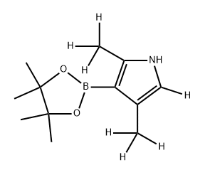 2,4-bis(methyl-d3)-3-(4,4,5,5-tetramethyl-1,3,2-dioxaborolan-2-yl)-1H-pyrrole-5-d Structure