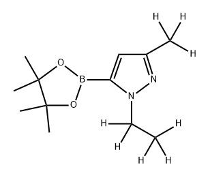 1-(ethyl-d5)-3-(methyl-d3)-5-(4,4,5,5-tetramethyl-1,3,2-dioxaborolan-2-yl)-1H-pyrazole Structure