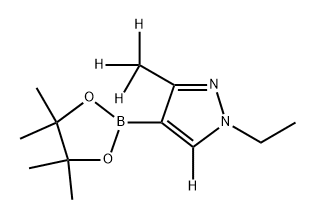 1-ethyl-3-(methyl-d3)-4-(4,4,5,5-tetramethyl-1,3,2-dioxaborolan-2-yl)-1H-pyrazole-5-d Structure