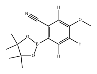 5-methoxy-2-(4,4,5,5-tetramethyl-1,3,2-dioxaborolan-2-yl)benzonitrile-3,4,6-d3 구조식 이미지