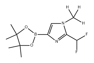 2-(difluoromethyl)-1-(methyl-d3)-4-(4,4,5,5-tetramethyl-1,3,2-dioxaborolan-2-yl)-1H-imidazole Structure