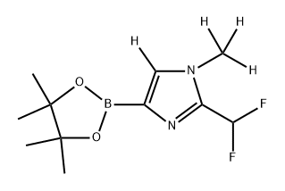 2-(difluoromethyl)-1-(methyl-d3)-4-(4,4,5,5-tetramethyl-1,3,2-dioxaborolan-2-yl)-1H-imidazole-5-d Structure