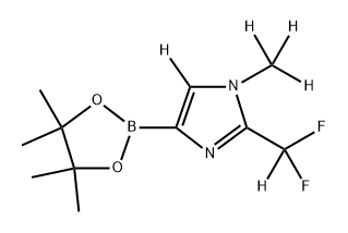 2-(difluoromethyl-d)-1-(methyl-d3)-4-(4,4,5,5-tetramethyl-1,3,2-dioxaborolan-2-yl)-1H-imidazole-5-d Structure