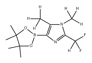 2-(difluoromethyl-d)-1,5-bis(methyl-d3)-4-(4,4,5,5-tetramethyl-1,3,2-dioxaborolan-2-yl)-1H-imidazole Structure