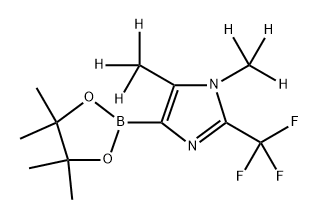 1,5-bis(methyl-d3)-4-(4,4,5,5-tetramethyl-1,3,2-dioxaborolan-2-yl)-2-(trifluoromethyl)-1H-imidazole Structure