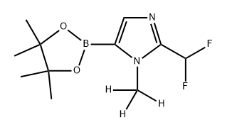 2-(difluoromethyl)-1-(methyl-d3)-5-(4,4,5,5-tetramethyl-1,3,2-dioxaborolan-2-yl)-1H-imidazole 구조식 이미지