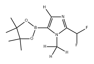 2-(difluoromethyl)-1-(methyl-d3)-5-(4,4,5,5-tetramethyl-1,3,2-dioxaborolan-2-yl)-1H-imidazole-4-d Structure