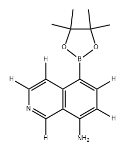 5-(4,4,5,5-tetramethyl-1,3,2-dioxaborolan-2-yl)isoquinolin-1,3,4,6,7-d5-8-amine 구조식 이미지