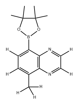 5-(methyl-d3)-8-(4,4,5,5-tetramethyl-1,3,2-dioxaborolan-2-yl)quinoxaline-2,3,6,7-d4 Structure