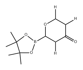 2-(4,4,5,5-tetramethyl-1,3,2-dioxaborolan-2-yl)tetrahydro-4H-pyran-4-one-3,5,6-d3 Structure