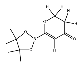 6-(4,4,5,5-tetramethyl-1,3,2-dioxaborolan-2-yl)-2,3-dihydro-4H-pyran-4-one-2,2,3,3,5-d5 Structure