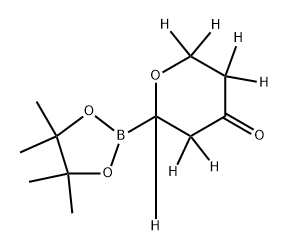 2-(4,4,5,5-tetramethyl-1,3,2-dioxaborolan-2-yl)tetrahydro-4H-pyran-4-one-2,3,3,5,5,6,6-d7 Structure