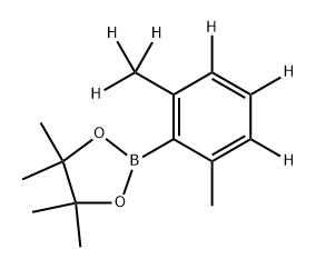 4,4,5,5-tetramethyl-2-(2-methyl-6-(methyl-d3)phenyl-3,4,5-d3)-1,3,2-dioxaborolane 구조식 이미지