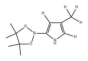 4-(methyl-d3)-2-(4,4,5,5-tetramethyl-1,3,2-dioxaborolan-2-yl)-1H-pyrrole-3,5-d2 Structure