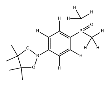 bis(methyl-d3)(4-(4,4,5,5-tetramethyl-1,3,2-dioxaborolan-2-yl)phenyl-2,3,5,6-d4)phosphine oxide 구조식 이미지