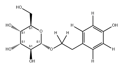 (2R,3S,4R,5S,6S)-2-(hydroxymethyl)-6-(2-(4-hydroxyphenyl-2,3,5,6-d4)ethoxy-1,1-d2)tetrahydro-2H-pyran-3,4,5-triol Structure