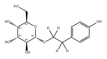 (2R,3S,4R,5S,6S)-2-(hydroxymethyl)-6-(2-(4-hydroxyphenyl)ethoxy-1,1,2,2-d4)tetrahydro-2H-pyran-3,4,5-triol Structure