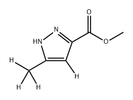 methyl 3-(methyl-d3)-1H-pyrazole-5-carboxylate-4-d 구조식 이미지