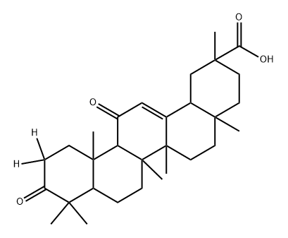 2,4a,6a,6b,9,9,12a-heptamethyl-10,13-dioxo-1,2,3,4,4a,5,6,6a,6b,7,8,8a,9,10,11,12,12a,12b,13,14b-icosahydropicene-2-carboxylic-11,11-d2 acid Structure